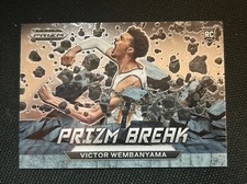Victor Wembanyama 2023-24 Prizm Draft Picks Silver Prizm Break SSP Rookie #1 RC