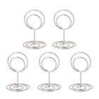 Place Card Holder 5pcs Classy Mini Metal Circle Table Card Holder for