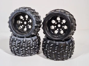 Amewi Kompletträder Monstertruck 1:8 Reifen auf Schwarzer Felge FELGEN DEFEKT! - Bild 1 von 16