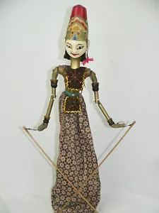 Wayang Golek Indonesien Stabpuppe Puppe antik Asien Marionette Holzpupppe . - Bild 1 von 12