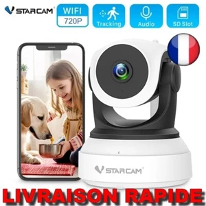 Caméra Motorisée Vstarcam HD Sans Fil Sécurité Surveillance Wifi Intérieure 720P - Picture 1 of 8
