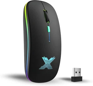Mouse Wireless Ricaricabile Ergonomico Silenzioso Dual-Mode Bluetooth & 2.4 Ghz, - Foto 1 di 12