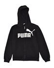 PUMA Boys Graphic Zip Hoodie Sweater 13-14 Years Black AR98