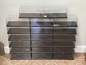 MEGA LOT (20) ERTL Collectors Show Display Acrylic Stand Box Case 1:18 Stackable
