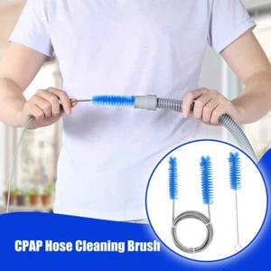1 Set 2M Flexible Double head Ventilators CPAP Hose Tube Cleaning Brush Kit Blue - Picture 1 of 11