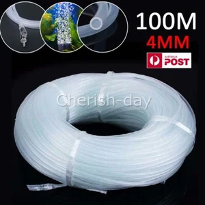100M Aquarium Fish Tank Tube Air Line Hose Silicone 4mm*6mm Oxygen Tubing Pump - Picture 1 of 9