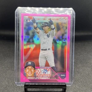 2023 Topps Cromo Oswaldo Cabrera #69 BÉISBOL NY Yankees RC Rosa Refractor - Imagen 1 de 2