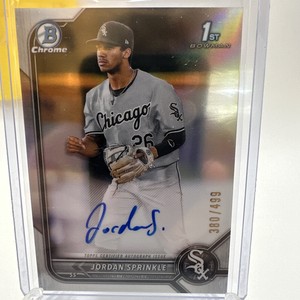 2022 Topps Bowman Chrome Jordan Sprinkle Auto RC 380/499