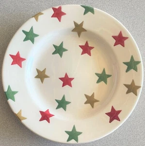 Emma Bridgewater - England - New NWT - Red Green & Gold Stars 8 1/2" Plate - Picture 1 of 3