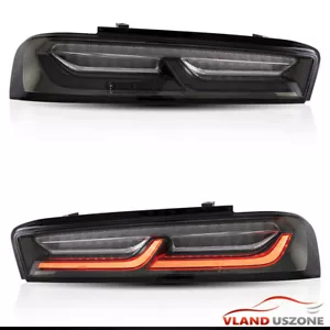 LED Tail Lights For 2016-2018 Chevy Camaro Red Sequential Turn Signal Rear Lamps - Foto 1 di 8