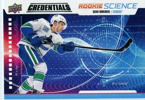 2019-20 Upper Deck Credentials Rookie Science #RS-15 Quinn Hughes - Picture 1 of 2