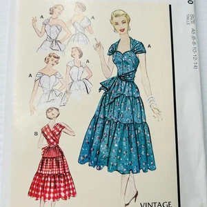 McCall's 8280 Muster Retro 50er Jahre Herzausschnitt Kleid mit Stufenrock Gr. 6-14 UNCUT - Bild 1 von 7