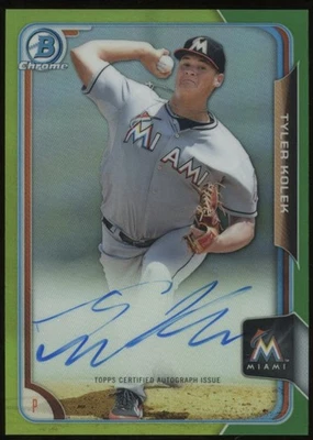 2015 Bowman Chrome Prospects Green Refractor /99 Tyler Kolek #BCAP-TK Auto - Image 1 of 2