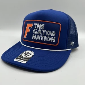 Cappello snapback camionista patch locale Florida Gators '47 blu royal - Foto 1 di 17