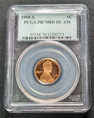 1995 S Proof Lincoln Memorial Cent ~ PCGS PR70 DCAM - Image 1 of 3