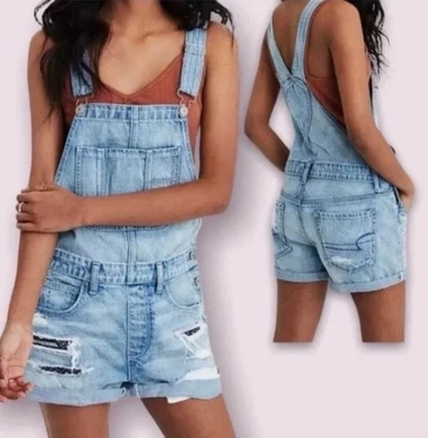 Pantalones Cortos American Eagle Tomgirl Denim Envejecido Talla Grande Foto 1 de 4