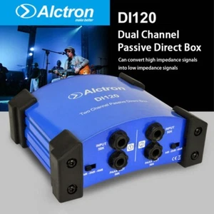 Alctron DI120 Dual Channel Passive DI Box Stereo Direct Box for Electric Guitar - Picture 1 of 23
