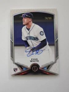 2021 Topps Tribute Baseball Rookie Autograph Evan White 74/99 #LIA-EW - Picture 1 of 2
