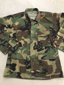 Camicia militare vintage uomo media Woodland mimetica combattimento 1998 esercito dovere shacket - Foto 1 di 14