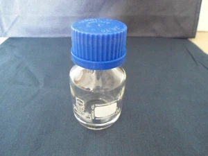4 Stück (Schott)-Duran Laborglasflasche, 50 ml mit Ausgießring und Schraubkappe - Bild 1 von 5