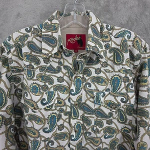 Camisa Occidental Rodeo Clothing Co Perla A Presión M Colorida Cachemira Puño Abatible Vaquero - Imagen 1 de 10