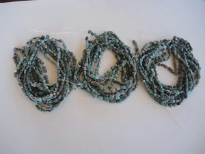 Turquoise Nugget Bead Strands - lot of 30 - Foto 1 di 7