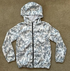 Puma Camo Jacket Windbreaker Zip Up Boys Medium 10-12 - Picture 1 of 7