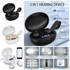 Invisible Bluetooth Hearing Aid Set for Hearing Loss Seniors Adults Rechargeable