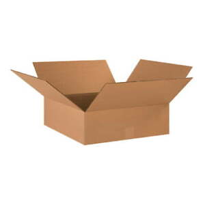 18 x 18 x 6" Flat Corrugated Boxes, ECT-32 Brown Shipping/Moving Boxes 20 Boxes