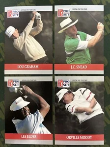 1990 PGA Tour Pro Set #97-100 Lee Elder Lou Graham Orville Moody J. C. Snead - Picture 1 of 2