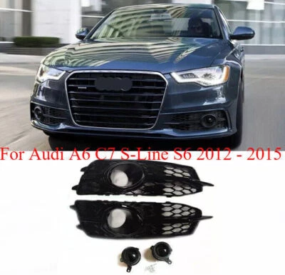 Пара противотуманных фар на передний бампер с ACC для Audi A6 C7 S-Line S6 2012–2015 - Изображение 1 из 4