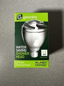 NEW Greenlite Water Saving Fixed Shower Head 1.5 gal/min - Picture 1 of 5