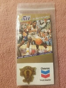 Karl Malone Utah Jazz Pin Card Collection Chevron Pin # 5/5 - Picture 1 of 4
