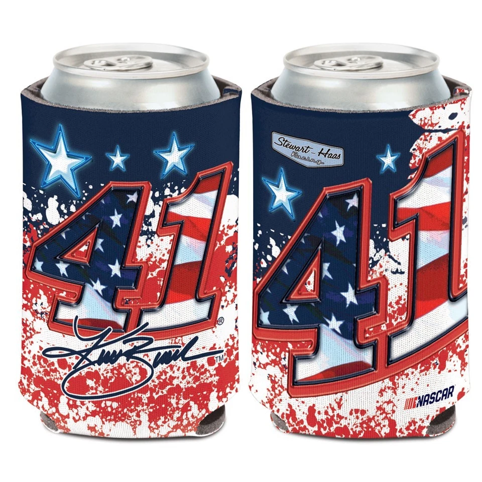 Kurt Busch 2018 Wincraft #41 Stewart-Haas Patriotic 12oz Can Coolie FREE SHIP! - Image 1 of 1