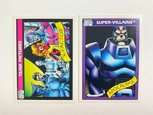 Lot of 2 X-Men Marvel Comic *1990 *Impel* Card Apocalypse #80 & X-Factor # 143 - Picture 1 of 6