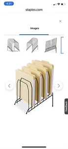 (3) Metal Incline Desktop File Sorters 8 Compartments Black 10855 - Picture 1 of 4