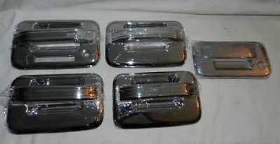 Se adapta a Ford F150 2004-2014 cromo manija de 4 puertas + cubiertas de manija de puerta trasera teclado WO Foto 1 de 4