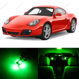 Paquete de 13 luces interiores LED verdes para Porsche Cayman 2006-2012 + herramienta de palanca - Imagen 1 de 6