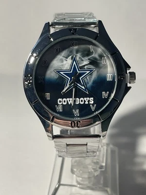 Dallas Cowboys NFL Team Logo Men's Stainless-Steel Silver Watch NEW