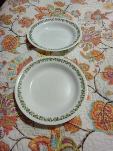 2 Corning Corelle Crazy Daisy Spring Blossom 8.5" Salad Plates Vintage - Picture 1 of 6