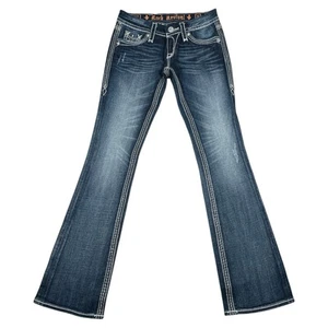 Rock Revival Maggie Boot Jeans Stretch Damen 26 28x34 Pattentasche Western Denim - Bild 1 von 18