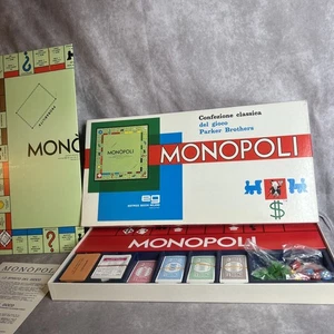 Vintage Italian Monopoly Monòpoli Editrice Giochi ~ Lira Currency Wooden Pieces - Picture 1 of 14