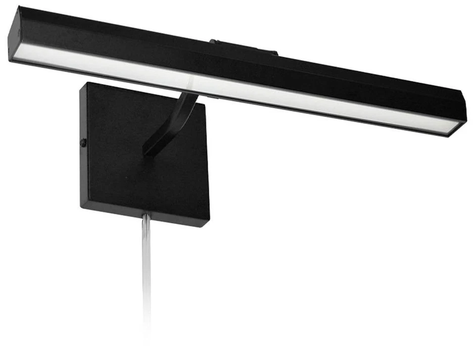 Luz LED enchufable negra mate de ancho Blix 16 1/4" Foto 1 de 1