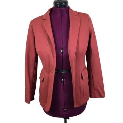 Женская блейзерная куртка WHBM Brick на одной пуговице с закрытой подкладкой | размер 6 - Изображение 1 из 4