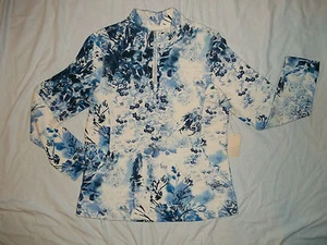 NEW COLDWATER CREEK BLUE HEAVEN WOMANS SIZE XS SMALL SWEATSHIRT/TOP W/HALFZIP - Picture 1 of 6