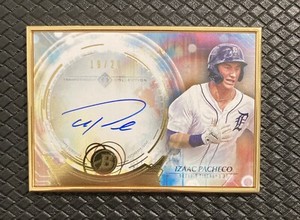 IZAAC PACHECO 2022 Bowman Transcendent GOLD Frame Rookie Auto /20 Detroit Tigers