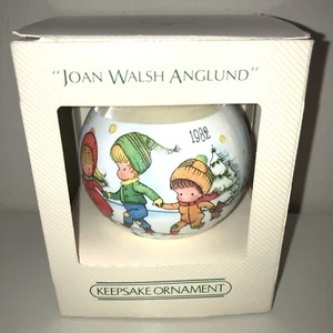 Vintage Hallmark Keepsake Ornament Christmas Friends Joan Walsh Satin Ball 1982 - Picture 1 of 5