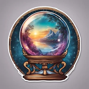 Crystal Ball Sticker 3”x2.8" - Picture 1 of 1