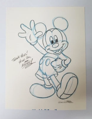 Walt Disney World Mickey Mouse Copia Litografía Don "Patito" Williams Gracias Foto 1 de 4