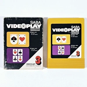 Saba Fairchild Videocart #3 Black Jack Retro Gaming Pixel Play - Picture 1 of 2